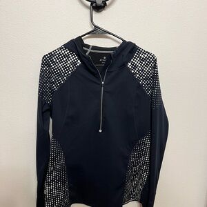 Athleta Women's Dark Navy Hoodie with White Dots
